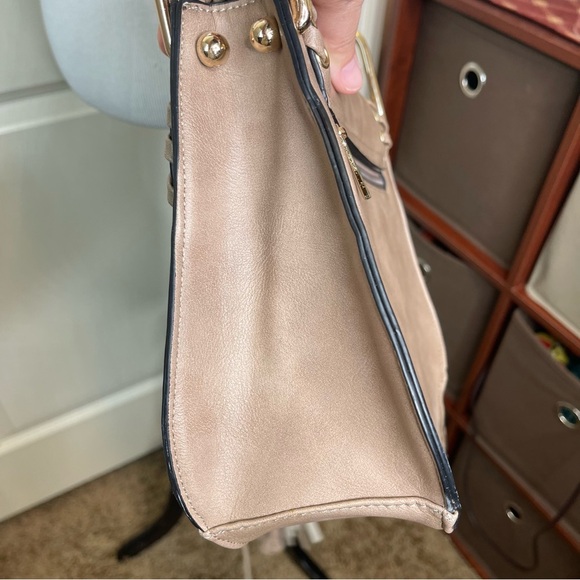 Braided Tassel Taupe Crossbody Saddle Bag - Picture 5 of 17